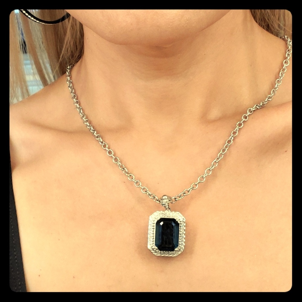 Vera Wang simulated ceylon sapphire Necklace